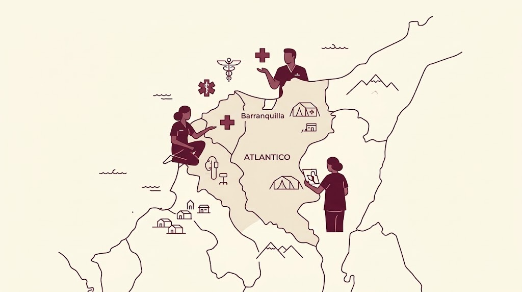 Ilustración: misiones quiroprácticas en el departamento del Atlántico, con sede en Barranquilla